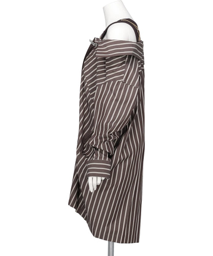 LAYERED STRIPE SHIRTS DRESS
