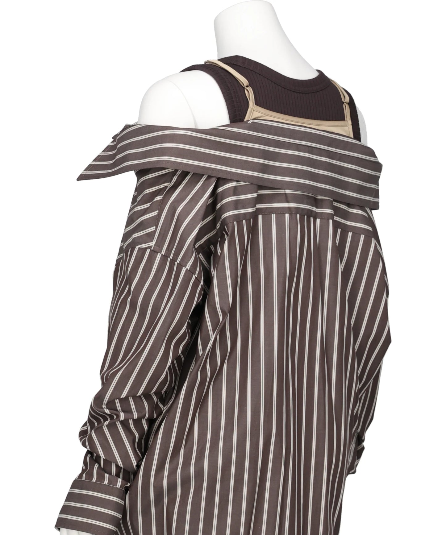 LAYERED STRIPE SHIRTS DRESS