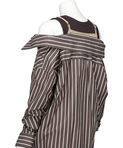 LAYERED STRIPE SHIRTS DRESS
