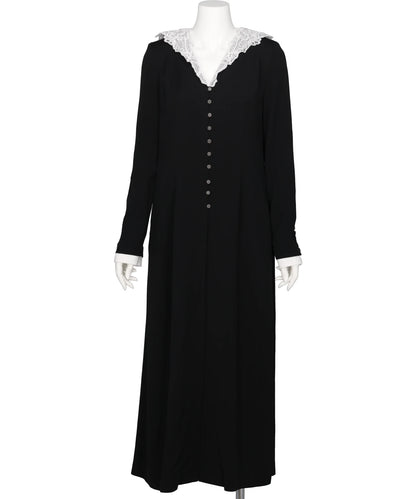 tanakadaisuke(タナカダイスケ) 2026AW LACE SAILOR COLLAR LONG DRESS TD-26AW-OP53