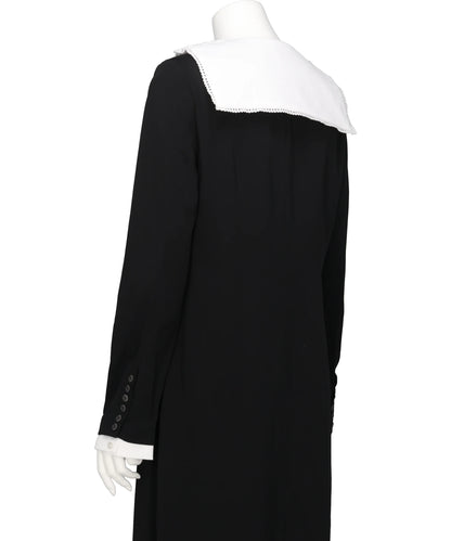 LACE SAILOR COLLAR LONG DRESS