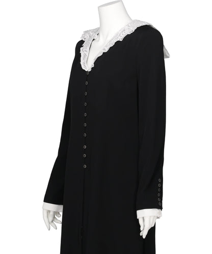 LACE SAILOR COLLAR LONG DRESS