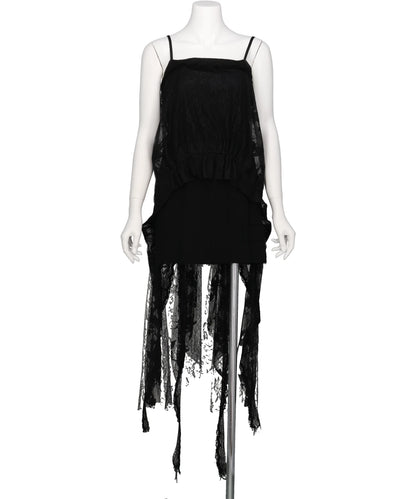 mukcyen（ムッシャン）LAYERED LACE SLIP DRESS