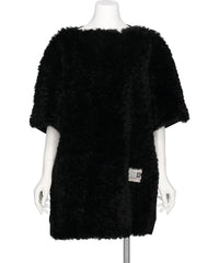 Maison MIHARA YASUHIRO(メゾンミハラヤスヒロ) COMBINED FAUX FUR×SATIN DRESS