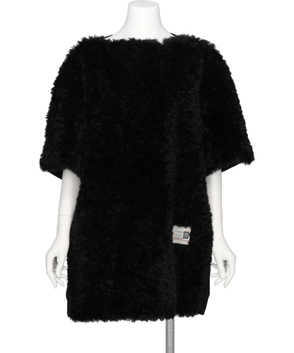 Maison MIHARA YASUHIRO(メゾンミハラヤスヒロ) COMBINED FAUX FUR×SATIN DRESS