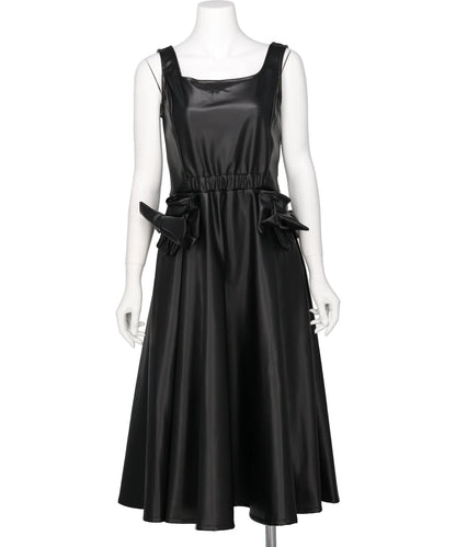 naokitomizuka Reebok FAUX LEATHER DRESS WITH GLOVE