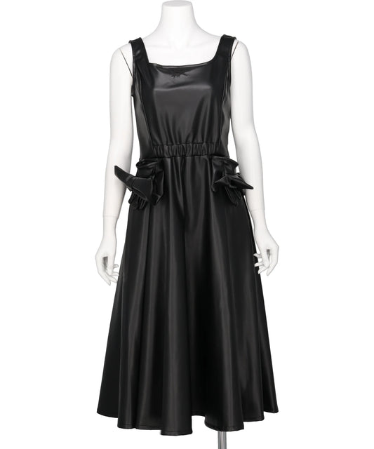 naokitomizuka Reebok FAUX LEATHER DRESS WITH GLOVE