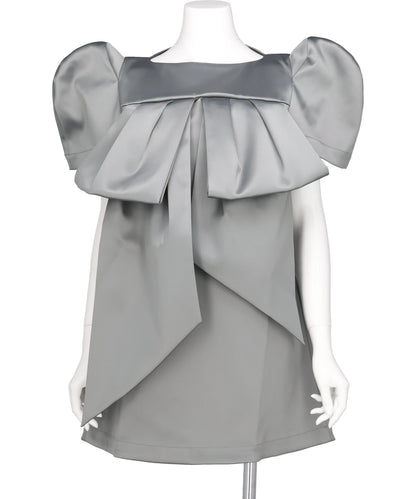 VAQUERA NYC（ヴァケラ）2026AW SATIN BOW DRESS WOVEN VAQ12O008