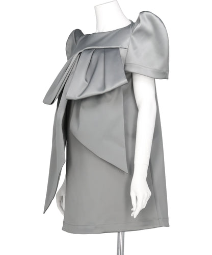 SATIN BOW DRESS WOVEN