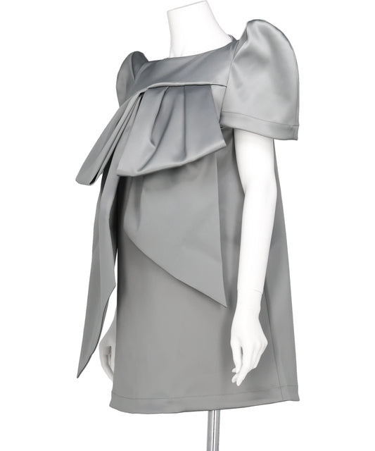 SATIN BOW DRESS WOVEN