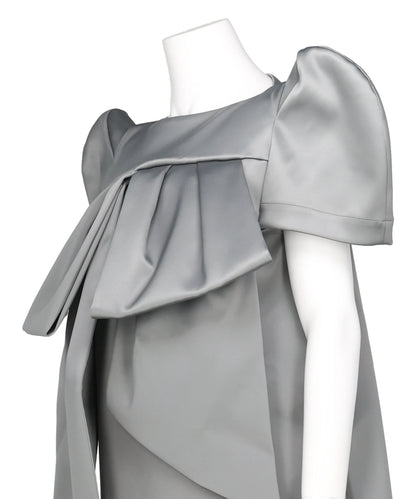 SATIN BOW DRESS WOVEN