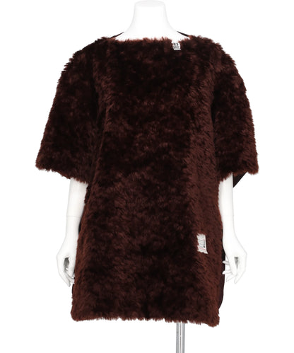Maison MIHARA YASUHIRO(メゾンミハラヤスヒロ) 2026AW COMBINED FAUX FUR×SATIN DRESS B17DR171