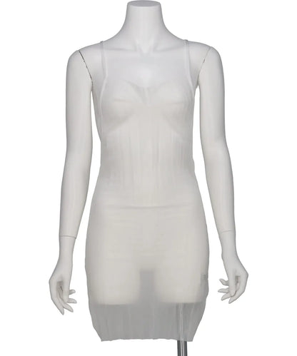 WRINKLE SHEER CAMI DRESS