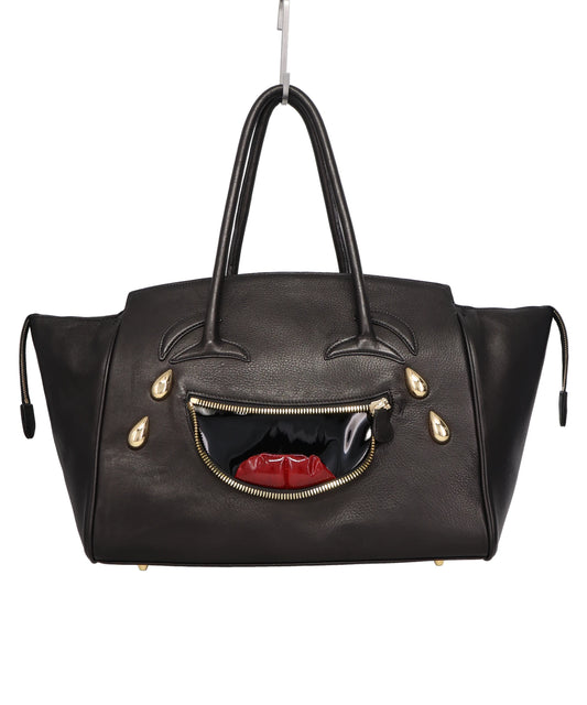 LAUGHING EMOJI LEATHER BAG