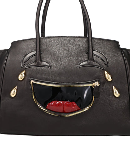 LAUGHING EMOJI LEATHER BAG