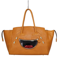 LAUGHING EMOJI LEATHER BAG
