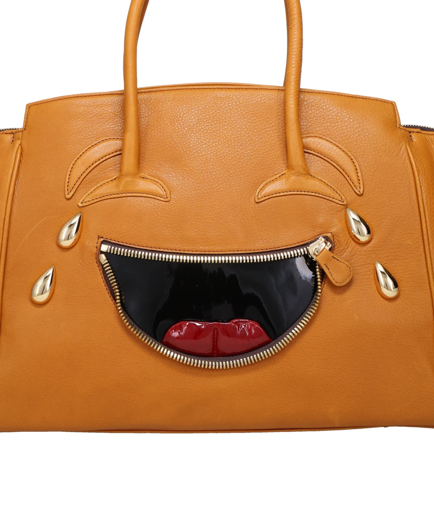 LAUGHING EMOJI LEATHER BAG