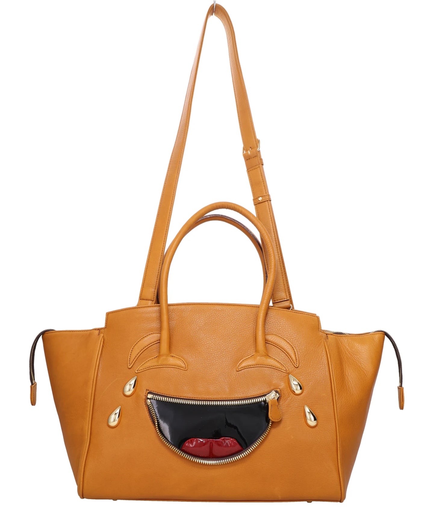 LAUGHING EMOJI LEATHER BAG
