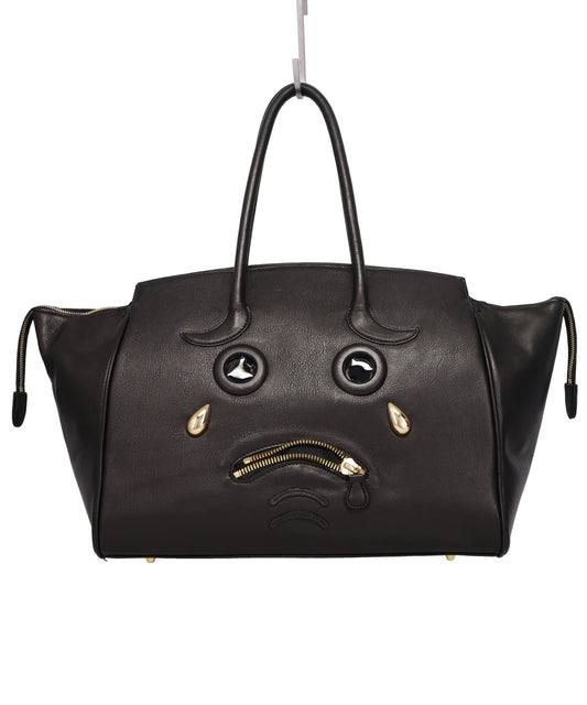 PLEADING EMOJI LEATHER BAG