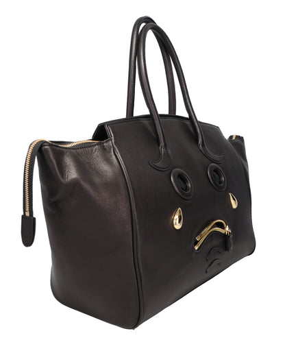 PLEADING EMOJI LEATHER BAG