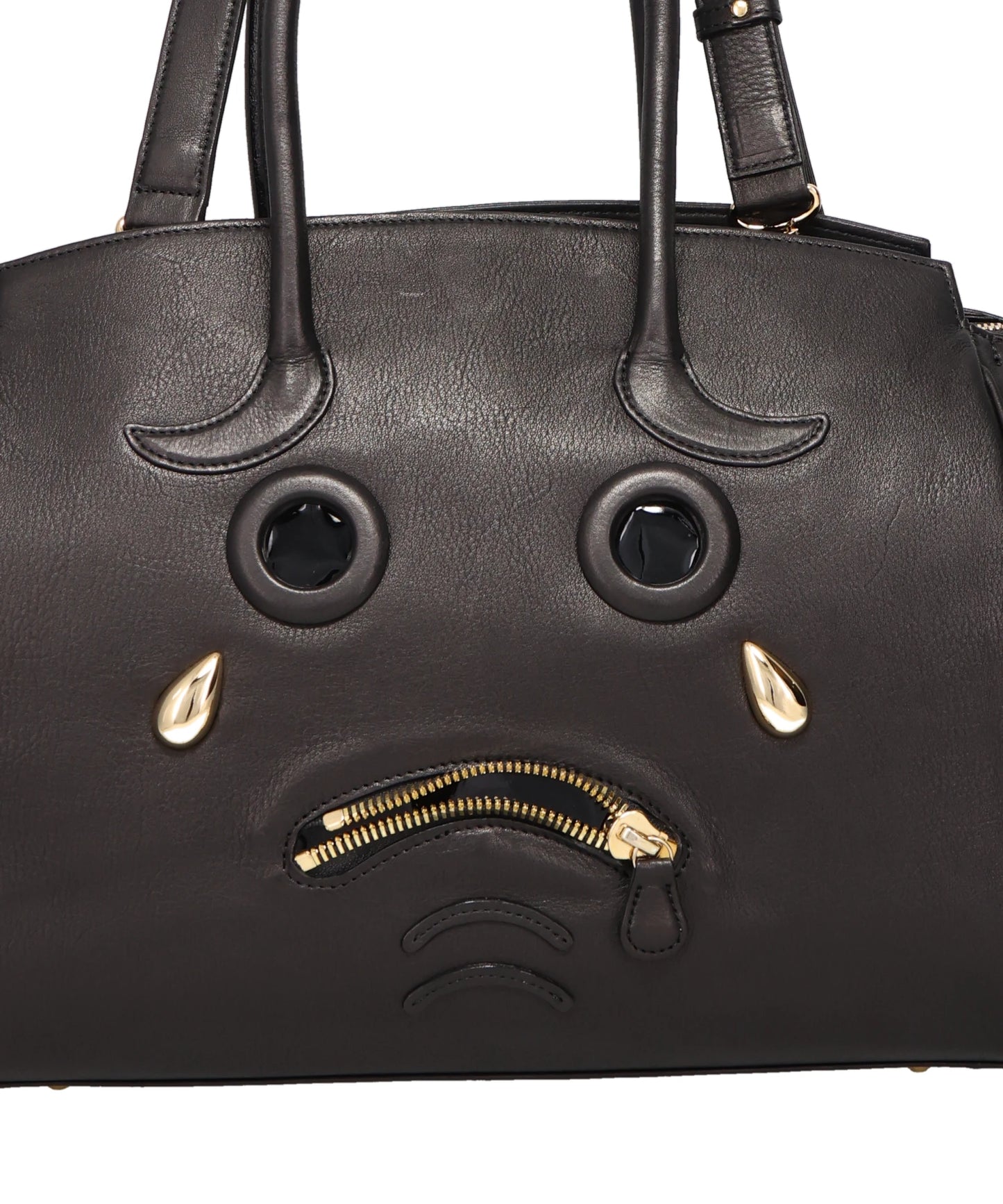 PLEADING EMOJI LEATHER BAG