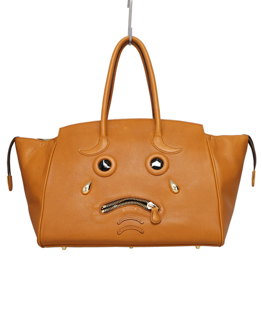 PLEADING EMOJI LEATHER BAG