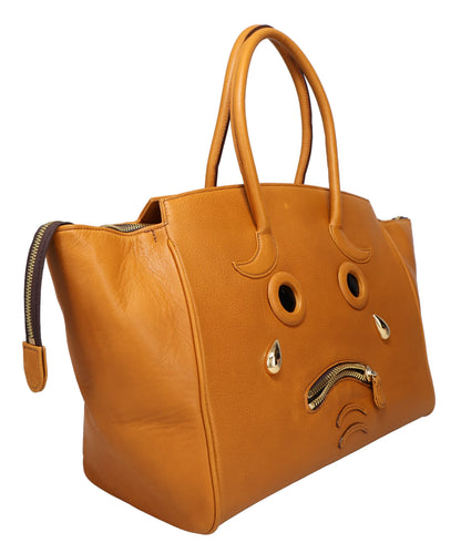 PLEADING EMOJI LEATHER BAG