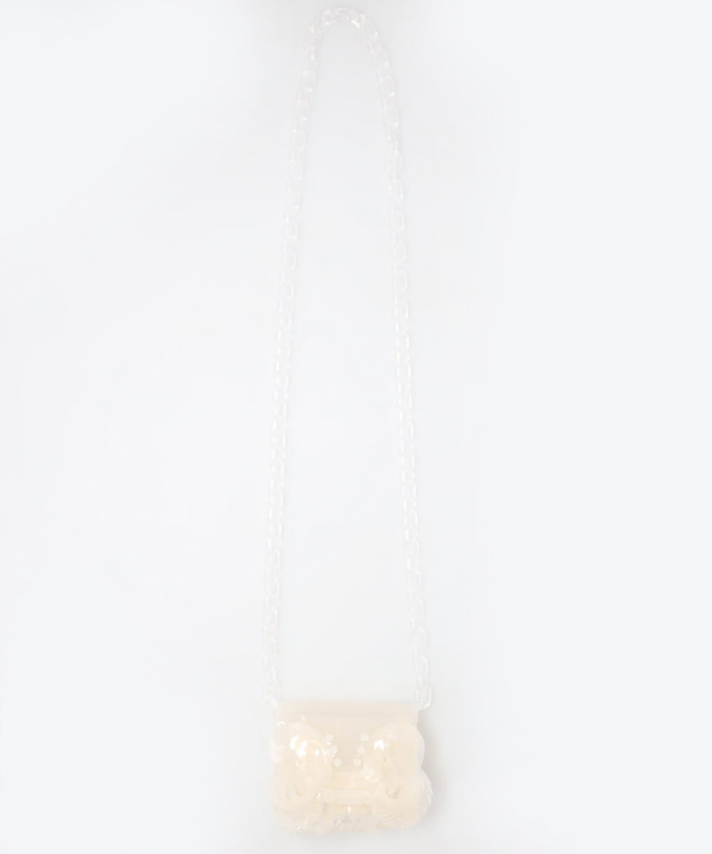 TRANSPARENT SCULPTURAL MICRO CHAIN BAG