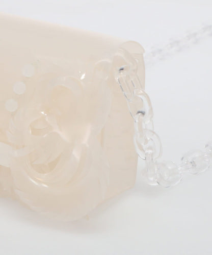 TRANSPARENT SCULPTURAL MICRO CHAIN BAG