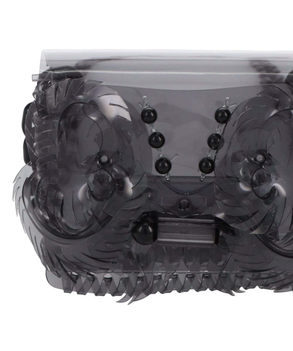 TRANSPARENT SCULPTURAL MICRO CHAIN BAG