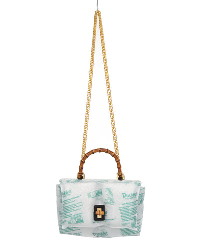 AIR PILLOW BAMBOO HANDLE BAG