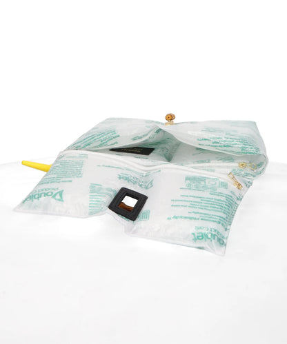 AIR PILLOW BAMBOO HANDLE BAG