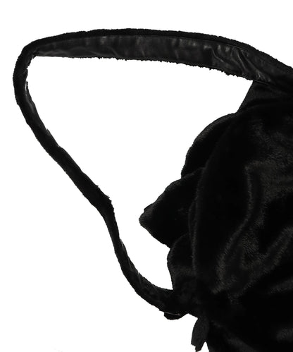 FAUX FUR FLOWER BIG BAG