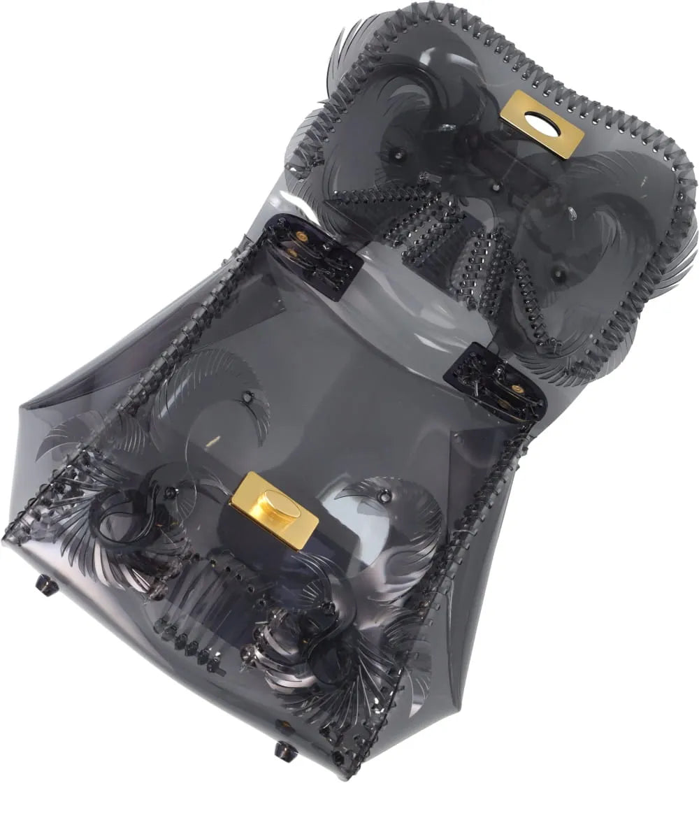 TRANSPARENT SCULPTURAL HAND BAG