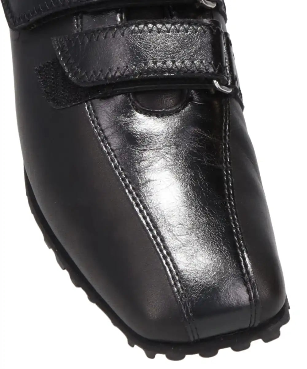 SQUARE-TOE LEATHER SNEAKERS