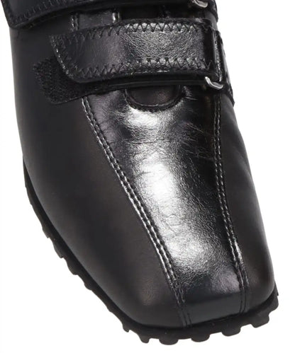 SQUARE-TOE LEATHER SNEAKERS