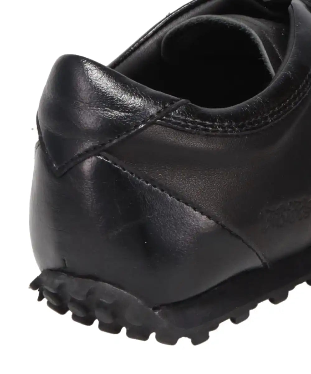 SQUARE-TOE LEATHER SNEAKERS