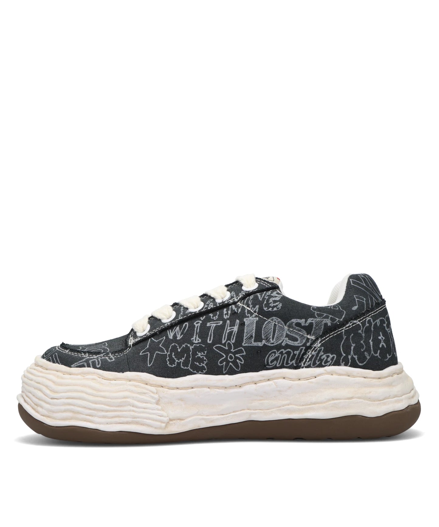 OLIVER/ORIGINAL SOLE GRAFFITI PRINTEDCANVAS LOW-TOP SNEAKER