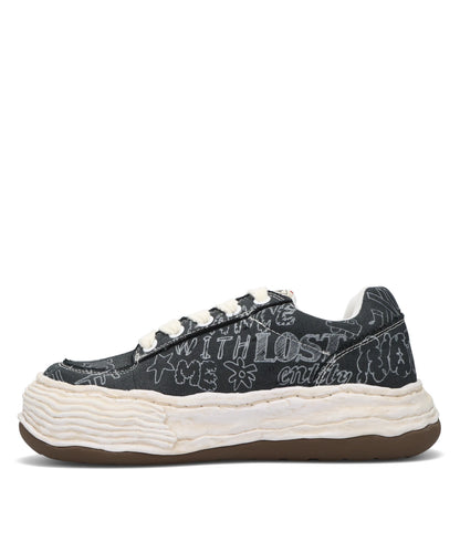 OLIVER/ORIGINAL SOLE GRAFFITI PRINTEDCANVAS LOW-TOP SNEAKER