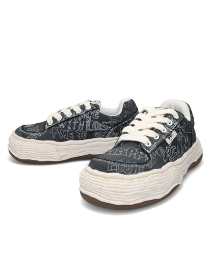 OLIVER/ORIGINAL SOLE GRAFFITI PRINTEDCANVAS LOW-TOP SNEAKER