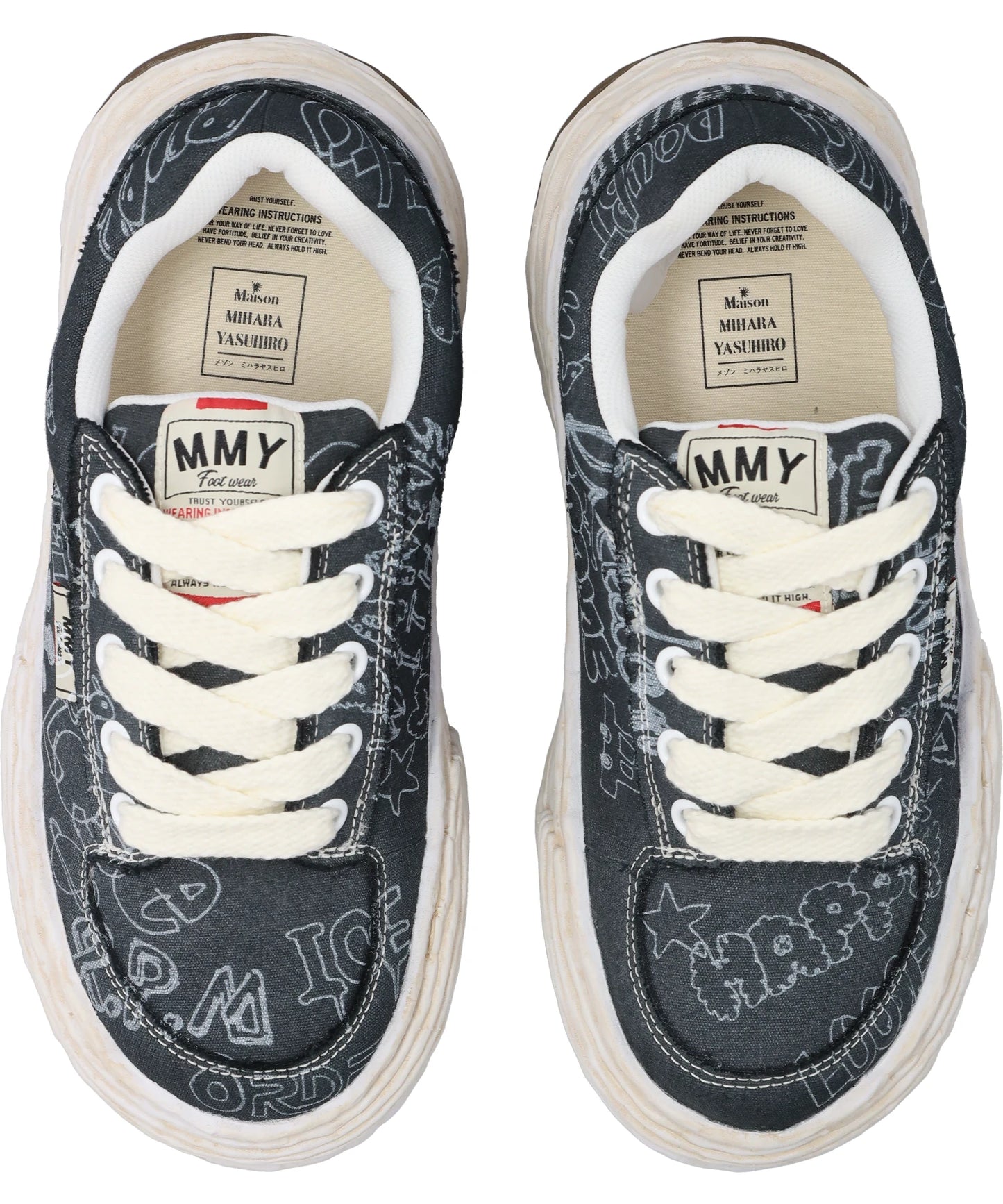 OLIVER/ORIGINAL SOLE GRAFFITI PRINTEDCANVAS LOW-TOP SNEAKER