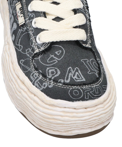 OLIVER/ORIGINAL SOLE GRAFFITI PRINTEDCANVAS LOW-TOP SNEAKER
