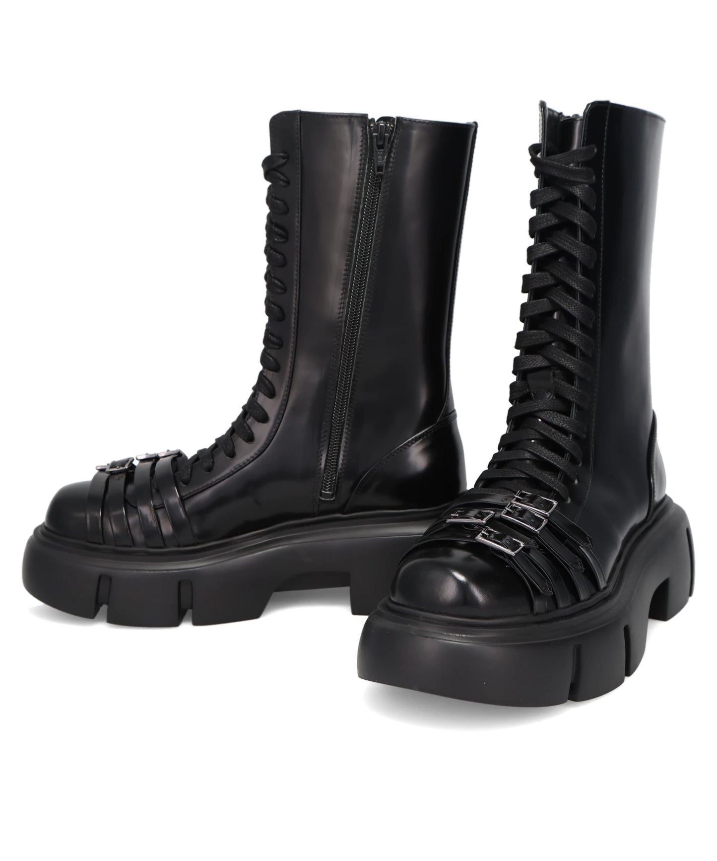PLATFORM BUCKLE COMBAT BOOT