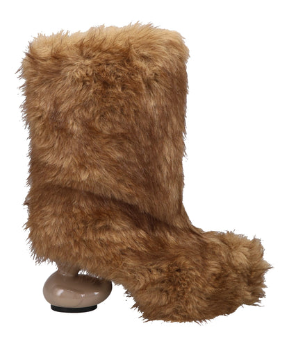 DUCK HEEL FUR BOOTS