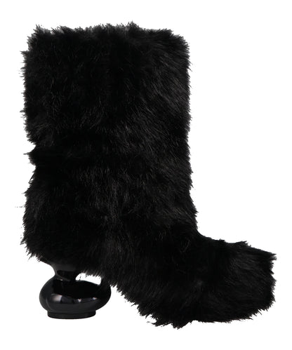Maison MIHARA YASUHIRO(メゾンミハラヤスヒロ) DUCK HEEL FUR BOOTS