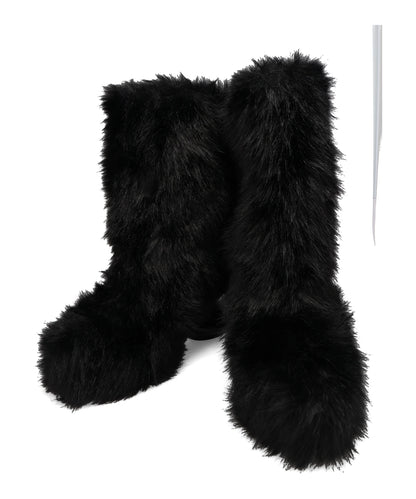 DUCK HEEL FUR BOOTS