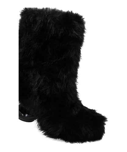 DUCK HEEL FUR BOOTS