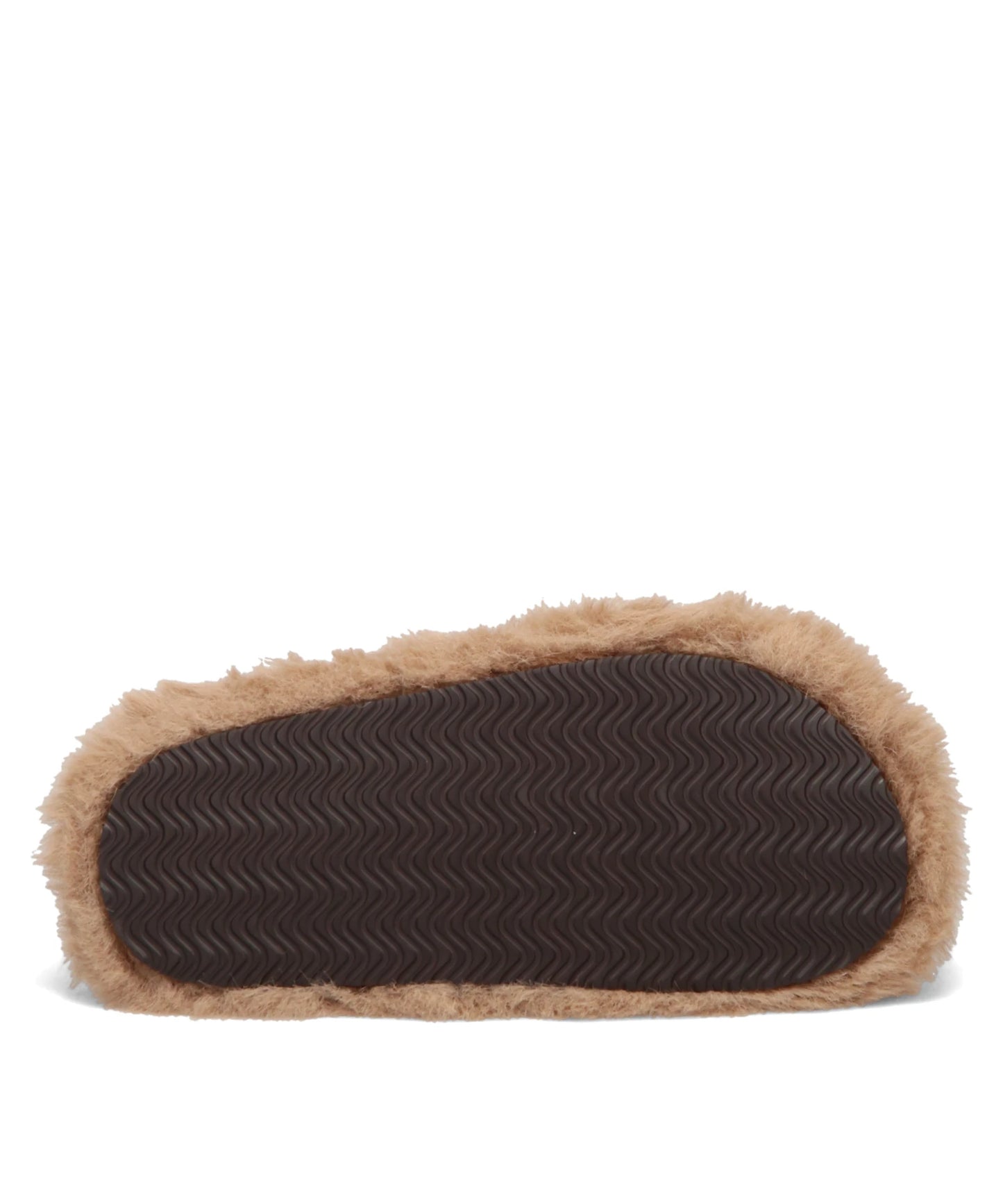 METAL FLOWER+PIERCED FUR SANDAL