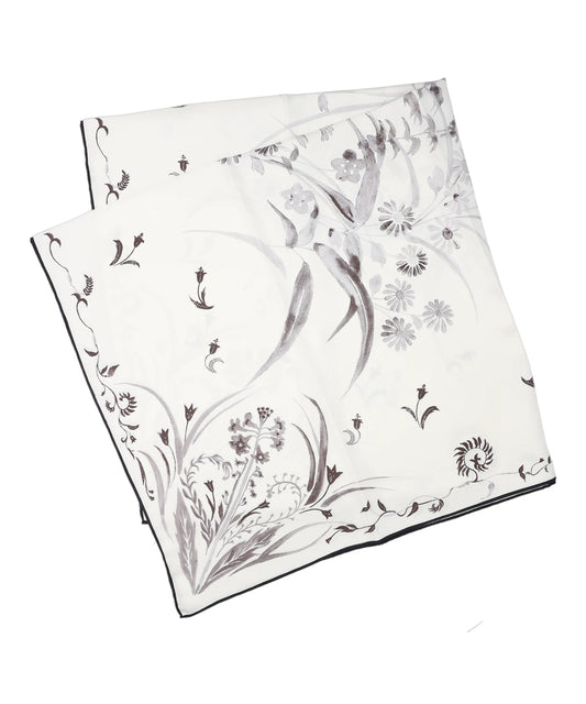 HAND PRINTED SILK SCARF