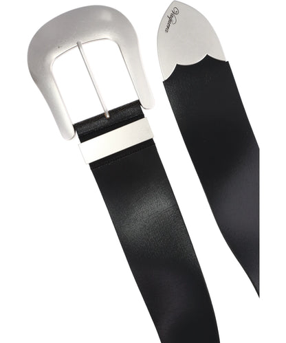 OVERSIZED WESTERN BELT CRACKED LEATHER
